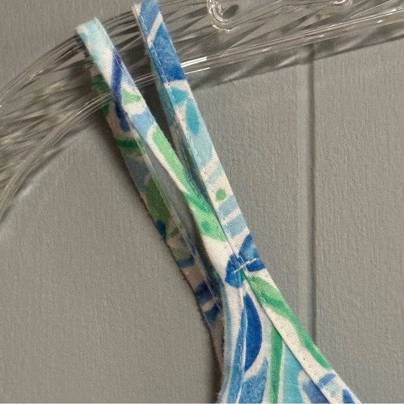 LAUREN RALPH LAUREN 2 Strap Blue Green Cotton Viscose Babydoll Nightgown Size L - Picture 3 of 9